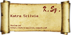 Katra Szilvia névjegykártya